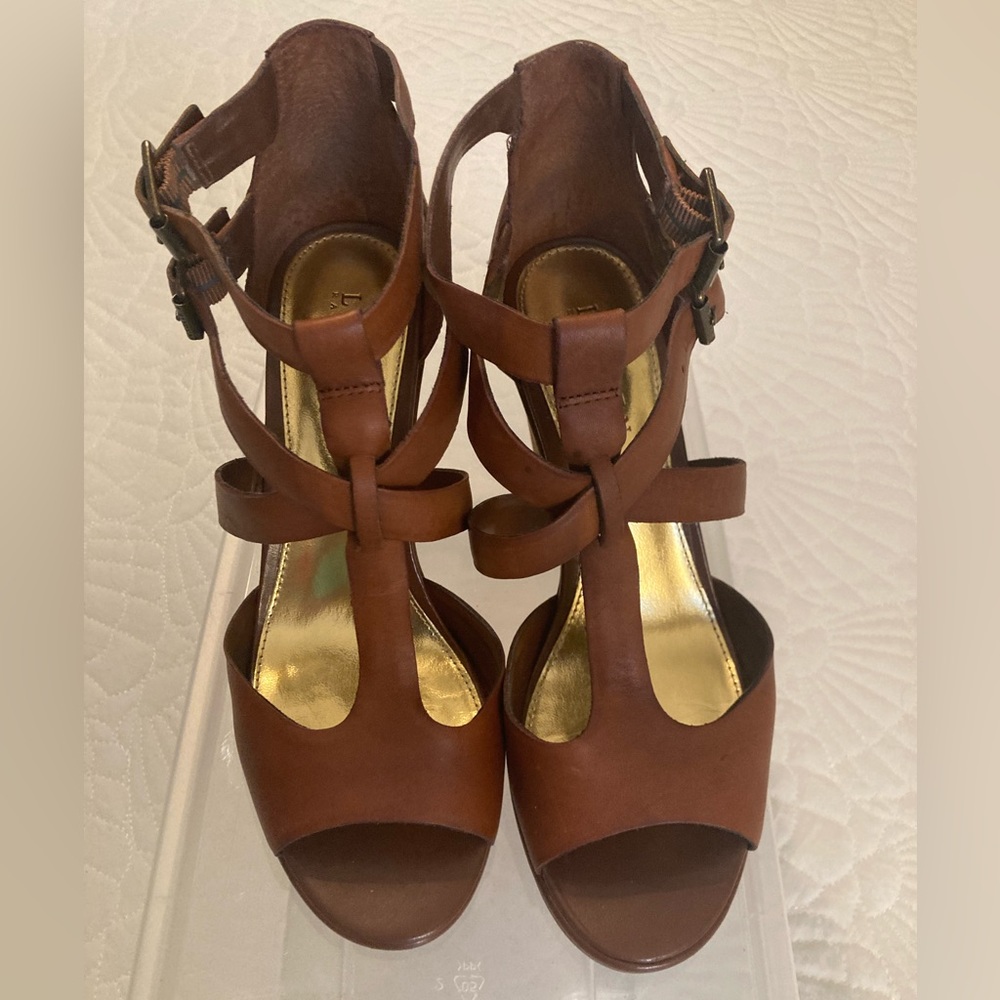RALPH LAUREN POLO TAN SANDALS 8B